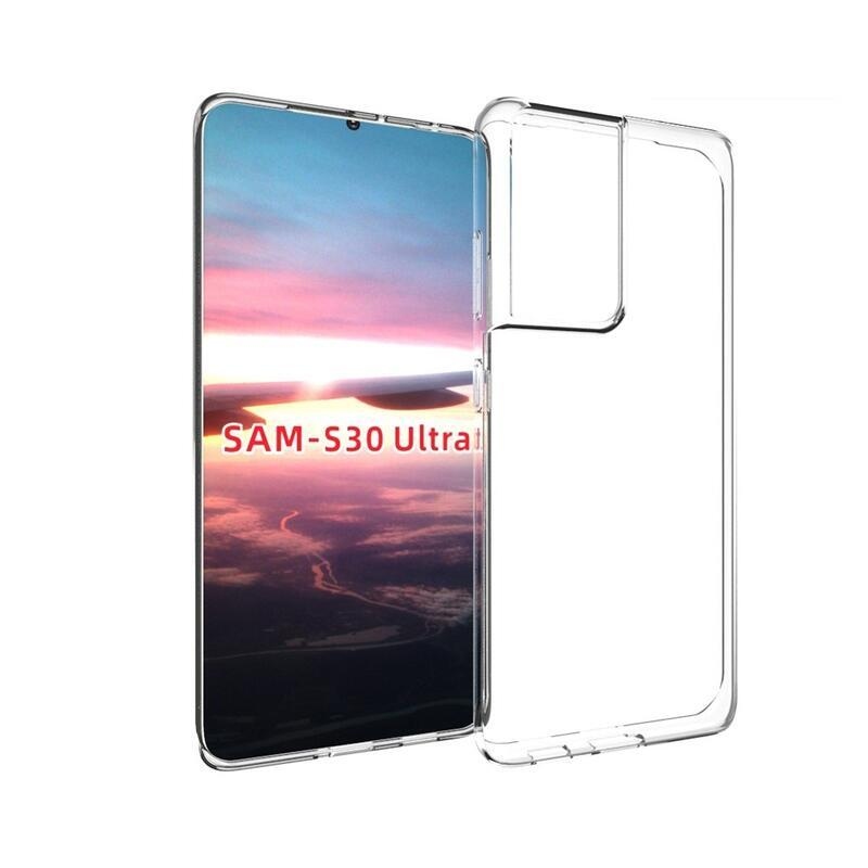 Průhledný gelový obal pro mobilní telefon Samsung Galaxy S21 ULTRA 5G - průhledný