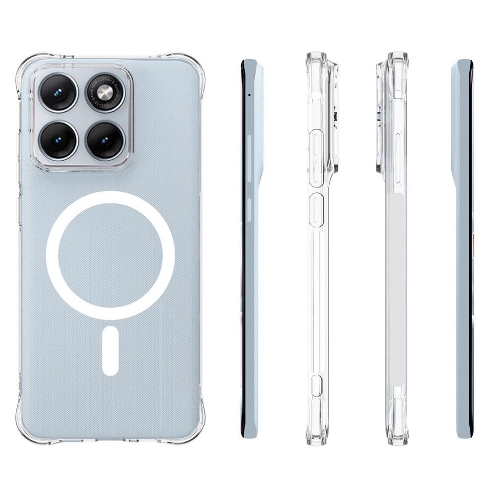 Průhledný gelový obal s MagSafe na Motorola Edge 70 Fusion 5G s vyztuženými rohy