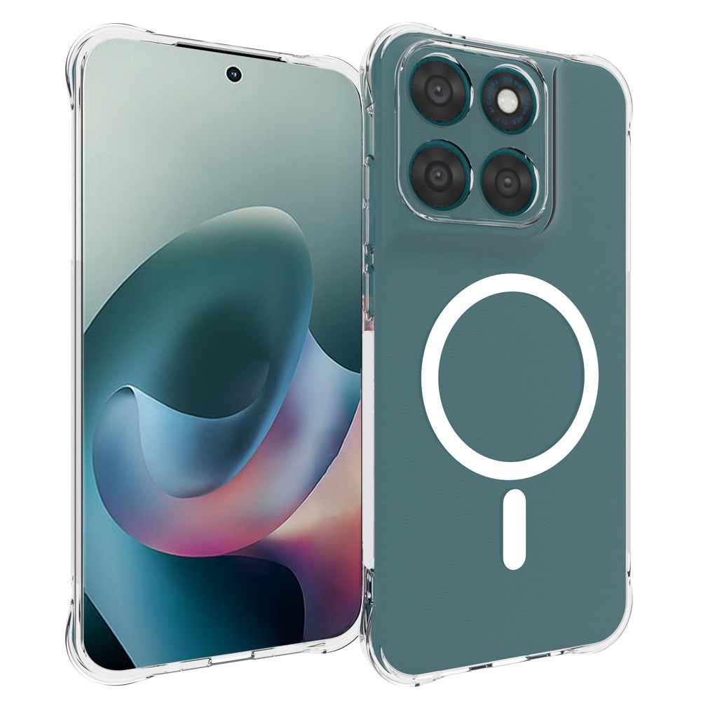 Průhledný gelový obal s MagSafe na Motorola Moto G87 5G/G77 5G/G67 5G s vyztuženými rohy