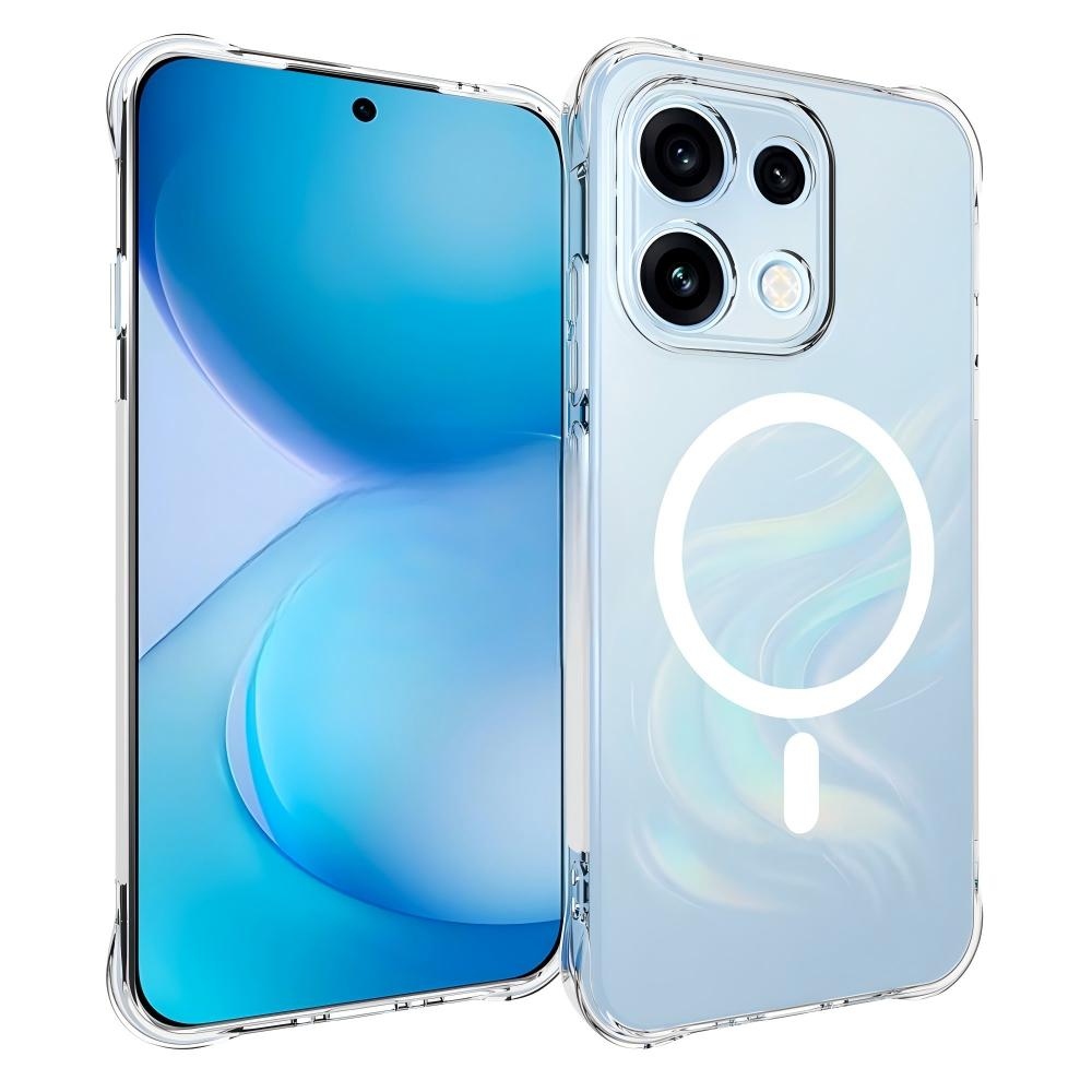 Průhledný gelový obal s MagSafe na Oppo Reno 16 FS 5G s vyztuženými rohy