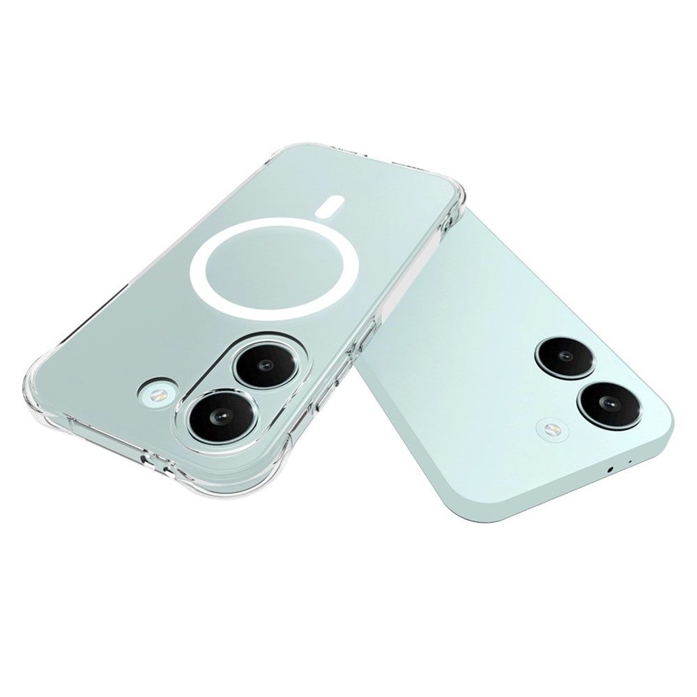 Průhledný gelový obal s MagSafe na Xiaomi Poco X8 Pro 5G s vyztuženými rohy