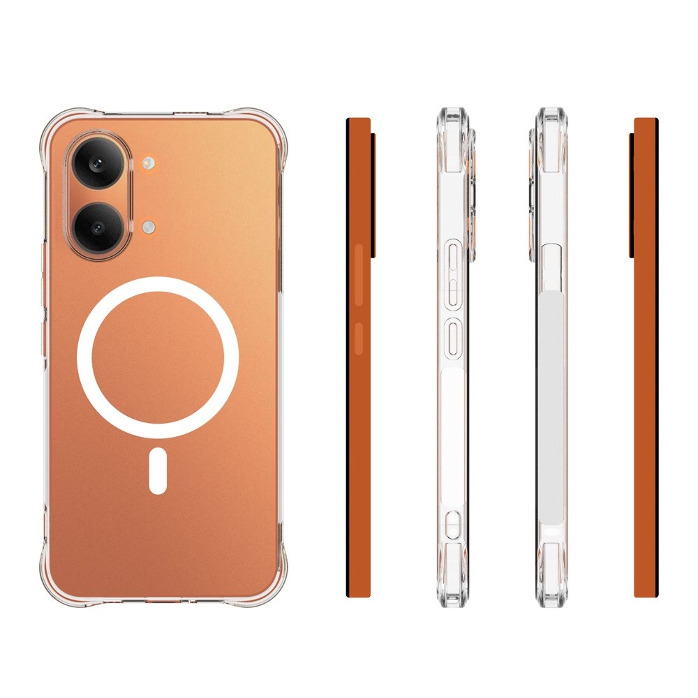 Průhledný gelový obal s MagSafe na Xiaomi Poco X8 Pro Max 5G s vyztuženými rohy