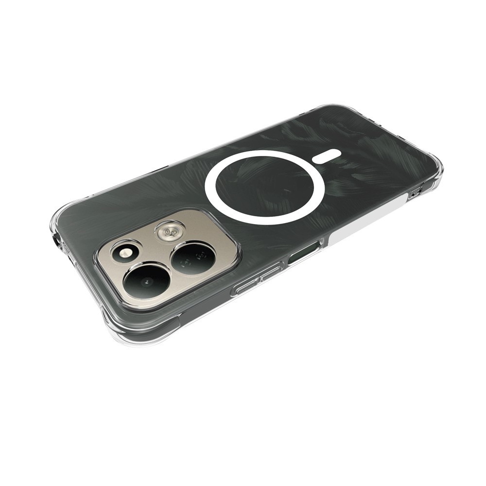 Průhledný gelový obal s MagSafe na Xiaomi Redmi 17 4G/5G s vyztuženými rohy