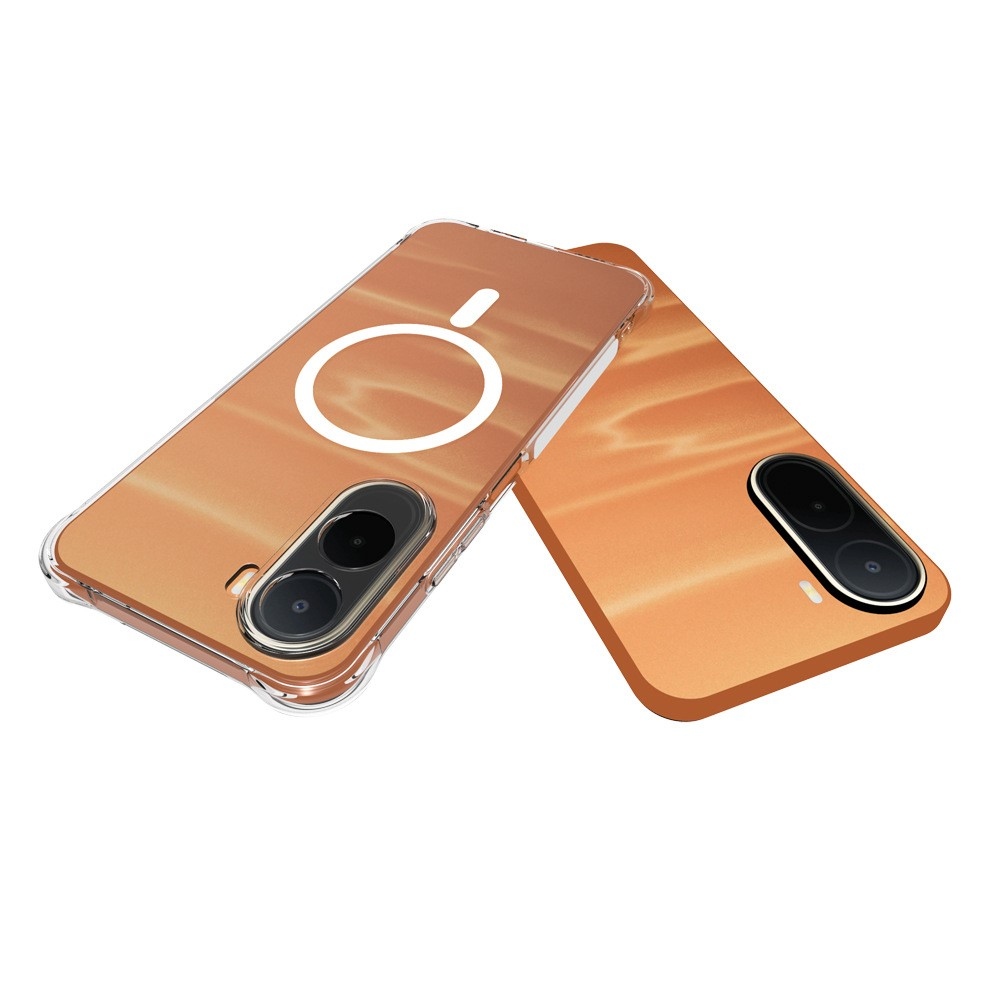 Průhledný gelový obal s MagSafe na Xiaomi Redmi A7 Pro s vyztuženými rohy