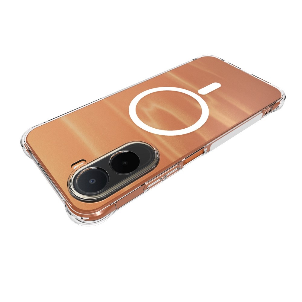Průhledný gelový obal s MagSafe na Xiaomi Redmi A7 Pro s vyztuženými rohy
