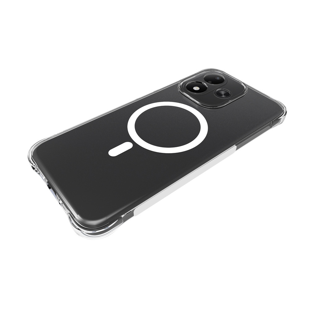 Průhledný gelový obal s MagSafe na Xiaomi Redmi Note 17 4G/5G s vyztuženými rohy