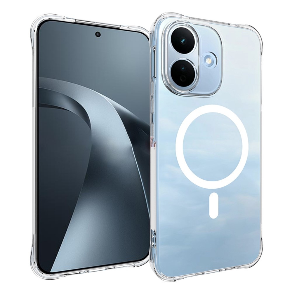 Průhledný gelový obal s MagSafe na Xiaomi Redmi Note 17 Pro 5G s vyztuženými rohy