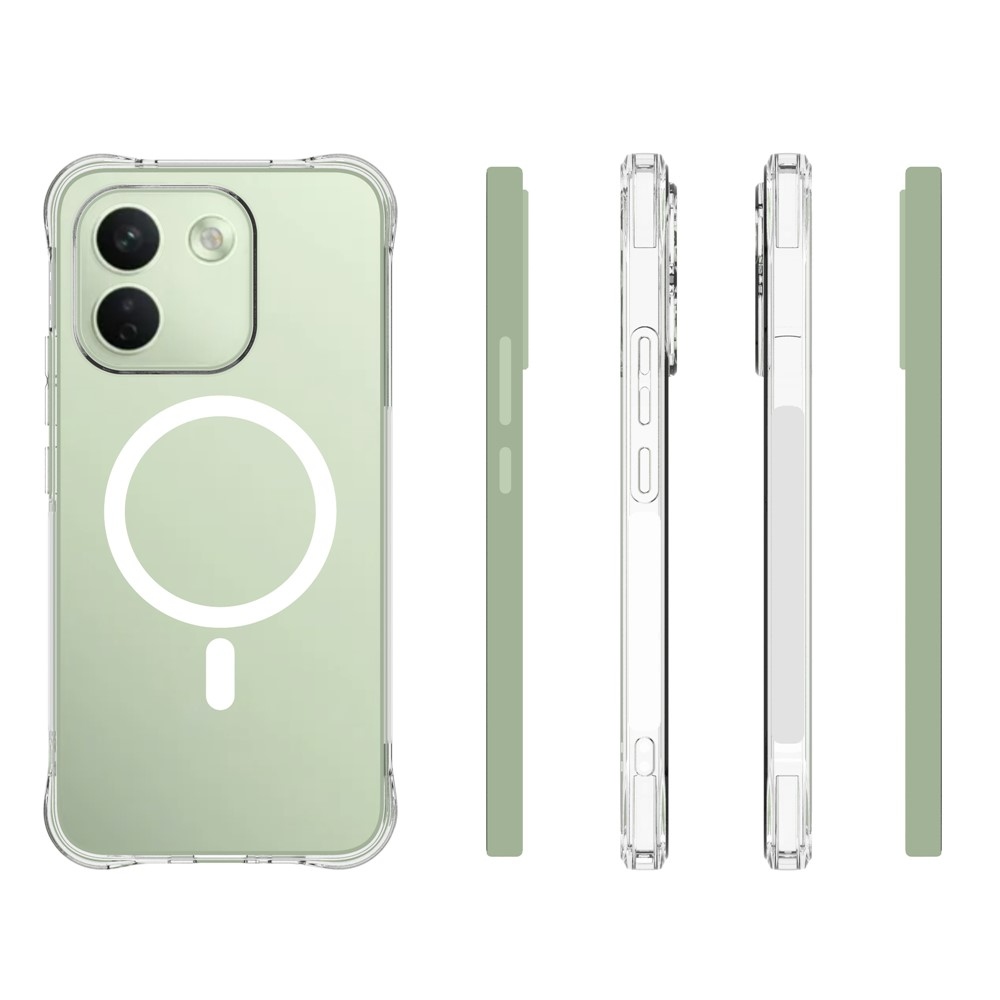Průhledný gelový obal s MagSafe na Xiaomi Redmi Note 17 Pro Max 5G s vyztuženými rohy