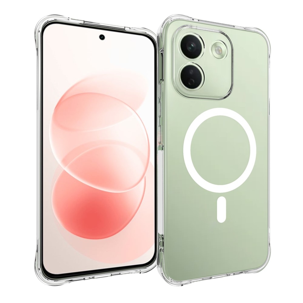 Průhledný gelový obal s MagSafe na Xiaomi Redmi Note 17 Pro Max 5G s vyztuženými rohy