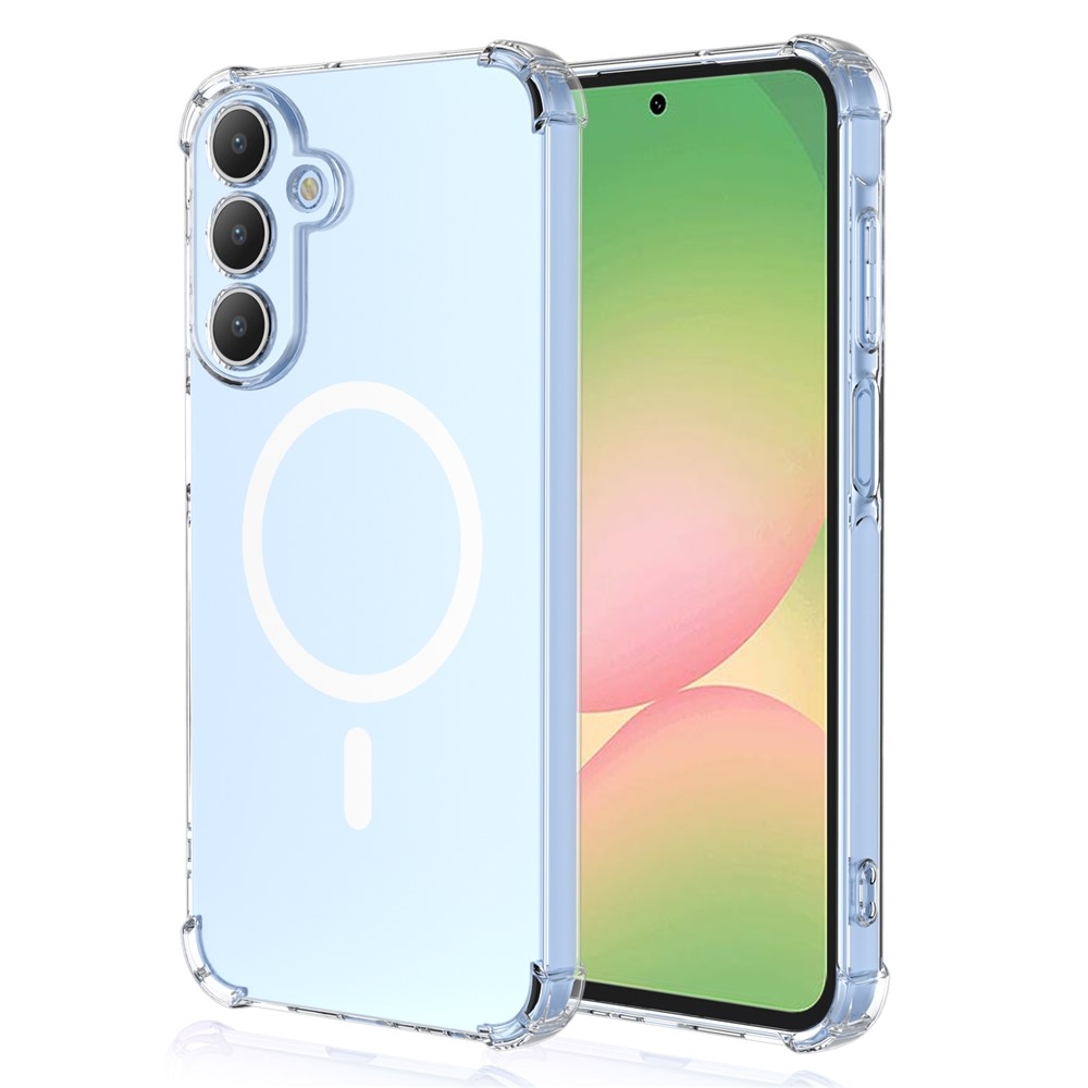 Průhledný gelový obal s pevnými zády s MagSafe na Samsung Galaxy S26 FE/S25 FE s vyztuženými rohy
