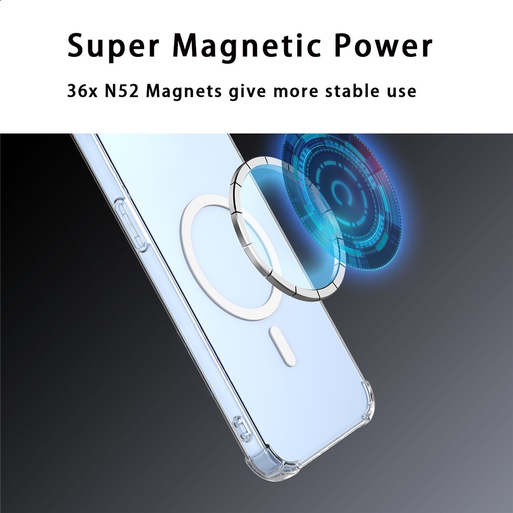 Průhledný gelový obal s pevnými zády s MagSafe na Samsung Galaxy S26 FE/S25 FE s vyztuženými rohy