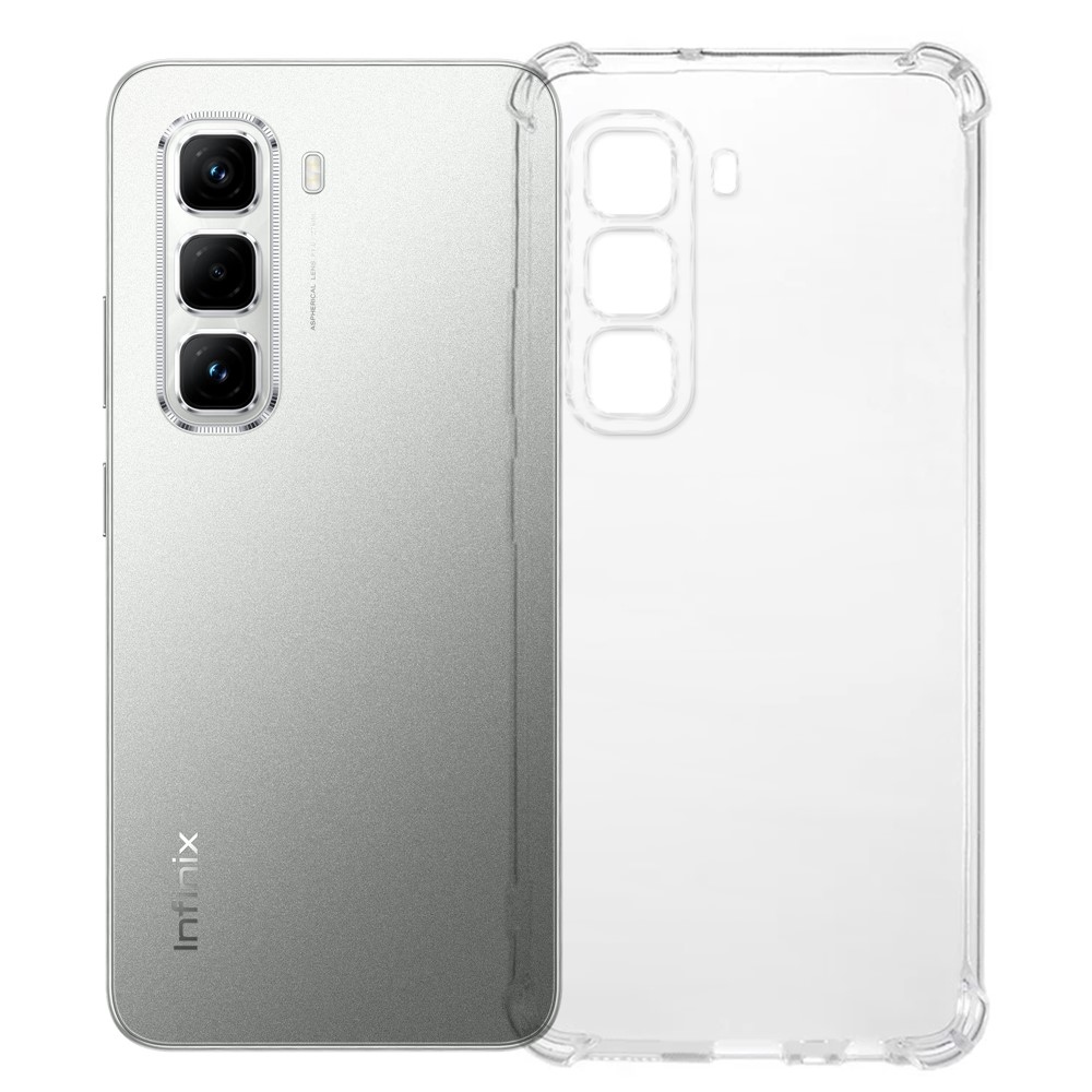 Průhledný gelový obal s vyztuženými rohy na Infinix Hot 50 Pro