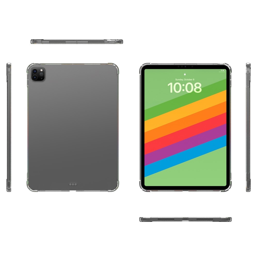 Průhledný gelový obal s vyztuženými rohy na iPad Pro 11 (2024)/(2025) - průhledný