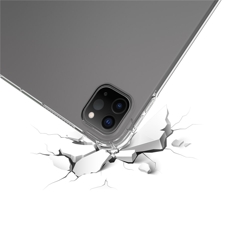 Průhledný gelový obal s vyztuženými rohy na iPad Pro 11 (2024)/(2025) - průhledný