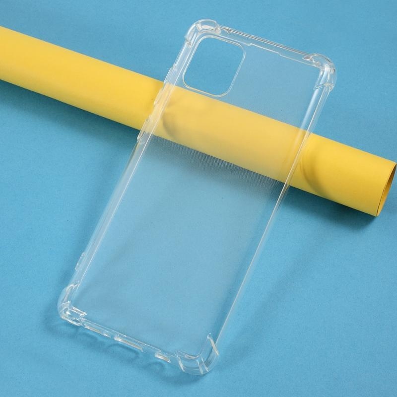 Průhledný gelový obal s vyztuženými rohy na mobil Samsung Galaxy Note 10 Lite - průhledný