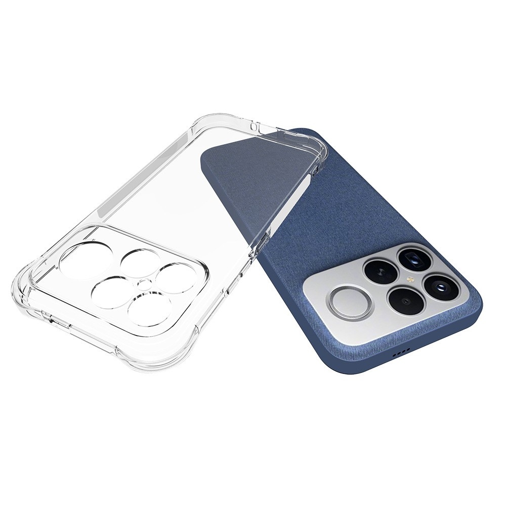 Průhledný gelový obal s vyztuženými rohy na mobil Xiaomi Poco F8 Ultra 5G - průhledný