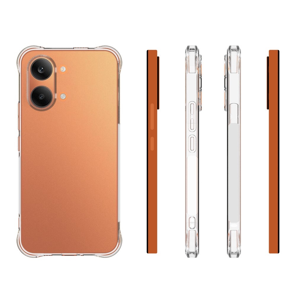 Průhledný gelový obal s vyztuženými rohy na mobil Xiaomi Poco X8 Pro Max 5G - průhledný