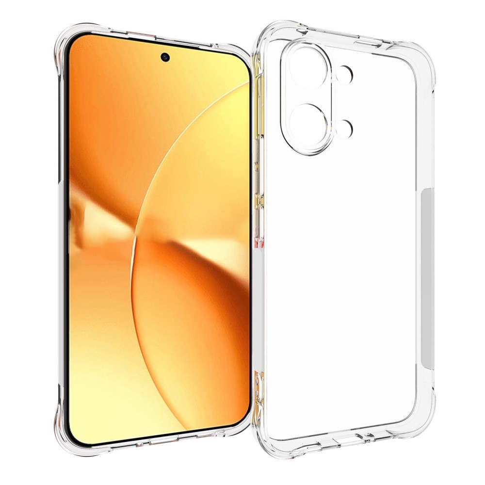 Průhledný gelový obal s vyztuženými rohy na mobil Xiaomi Poco X8 Pro Max 5G - průhledný