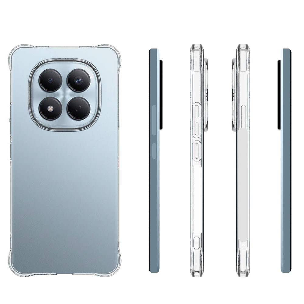 Průhledný gelový obal s vyztuženými rohy na mobil Xiaomi Redmi Note 15 Pro 4G - průhledný