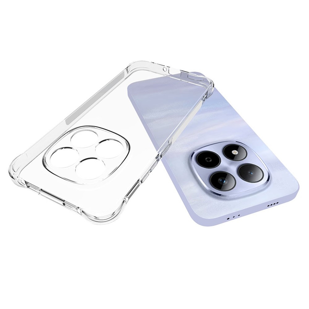 Průhledný gelový obal s vyztuženými rohy na mobil Xiaomi Redmi Note 15 Pro 5G - průhledný