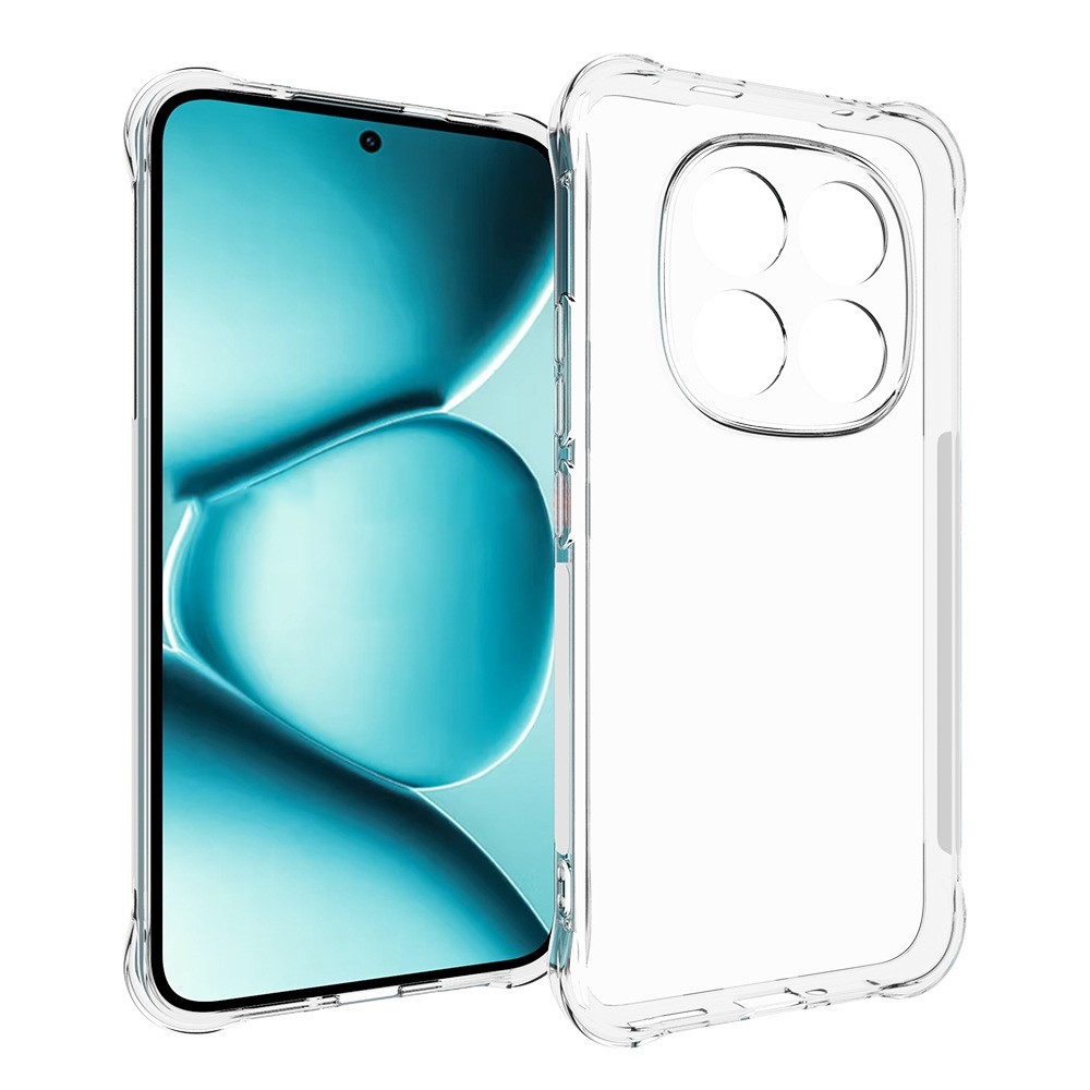 Průhledný gelový obal s vyztuženými rohy na mobil Xiaomi Redmi Note 15 Pro+ 5G - průhledný