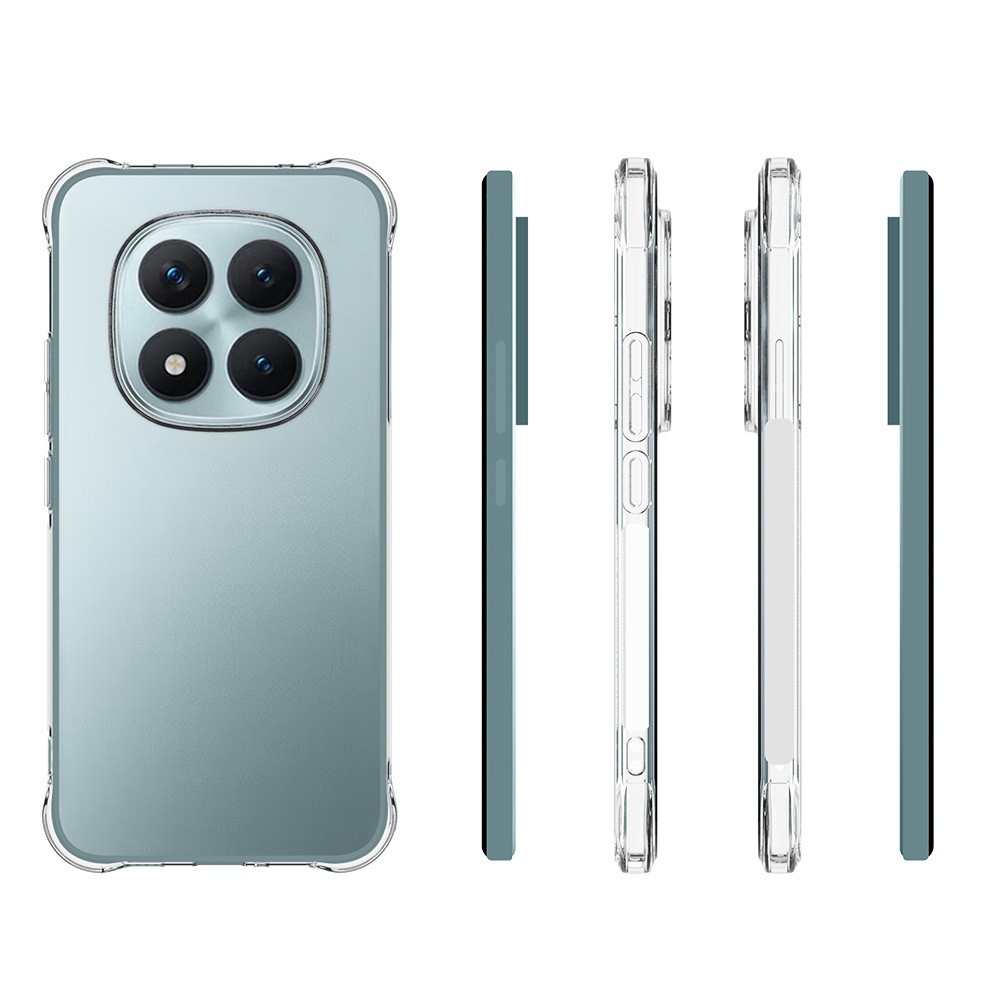 Průhledný gelový obal s vyztuženými rohy na mobil Xiaomi Redmi Note 15 Pro+ 5G - průhledný