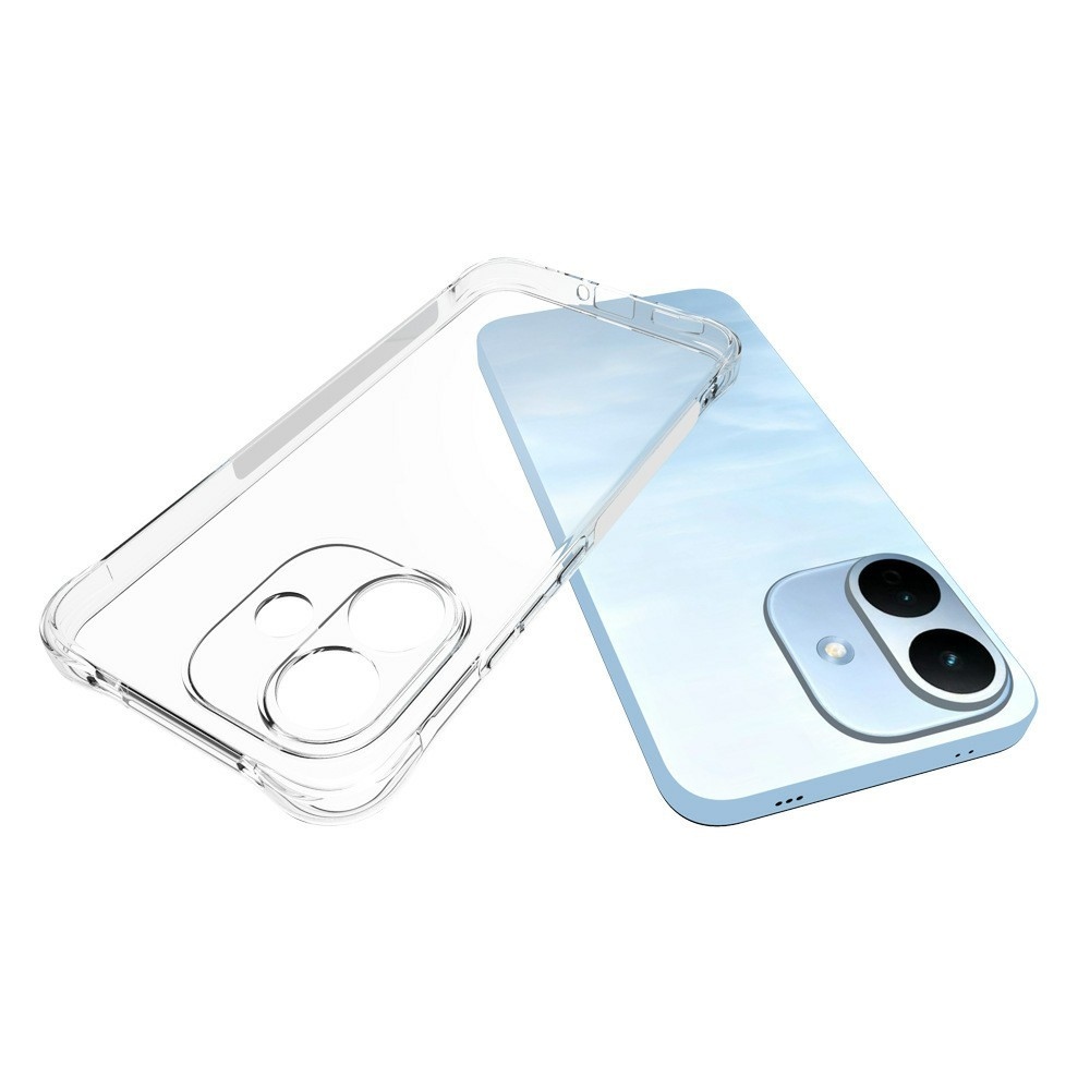 Průhledný gelový obal s vyztuženými rohy na mobil Xiaomi Redmi Note 17 Pro 5G - průhledný