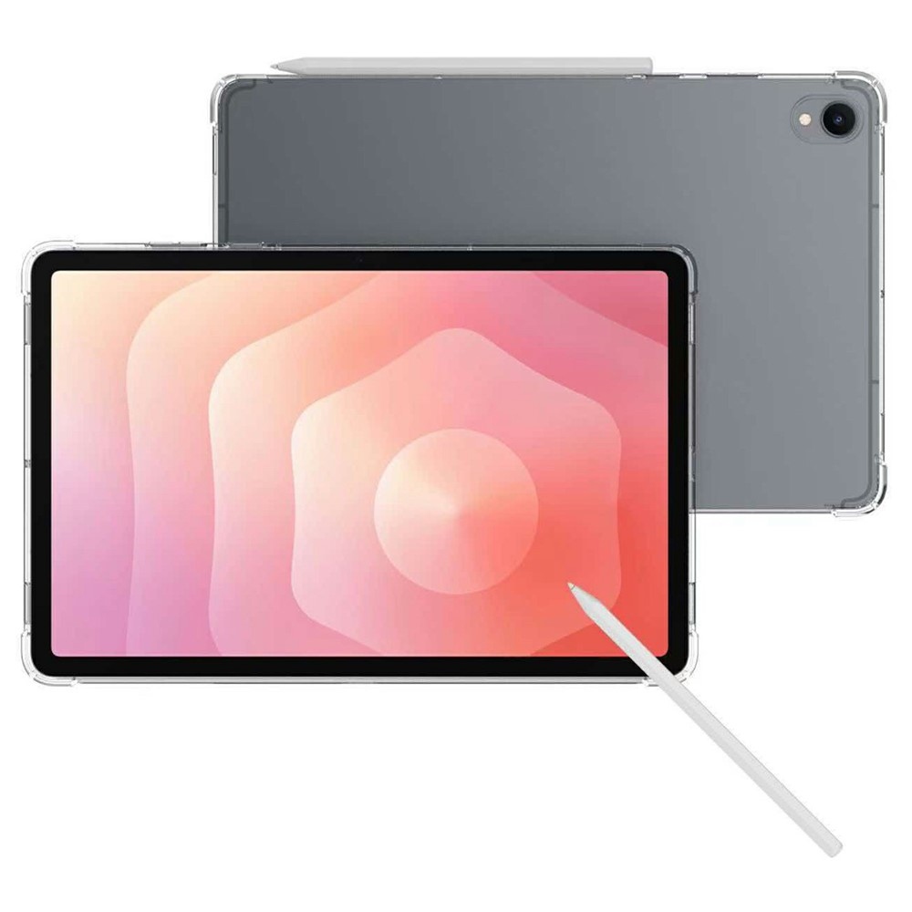 Průhledný gelový obal s vyztuženými rohy na Samsung Galaxy Tab S12+ - průhledný