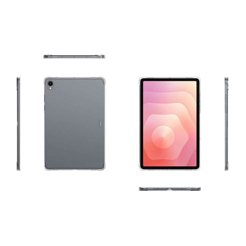 Průhledný gelový obal s vyztuženými rohy na Samsung Galaxy Tab S12+ - průhledný