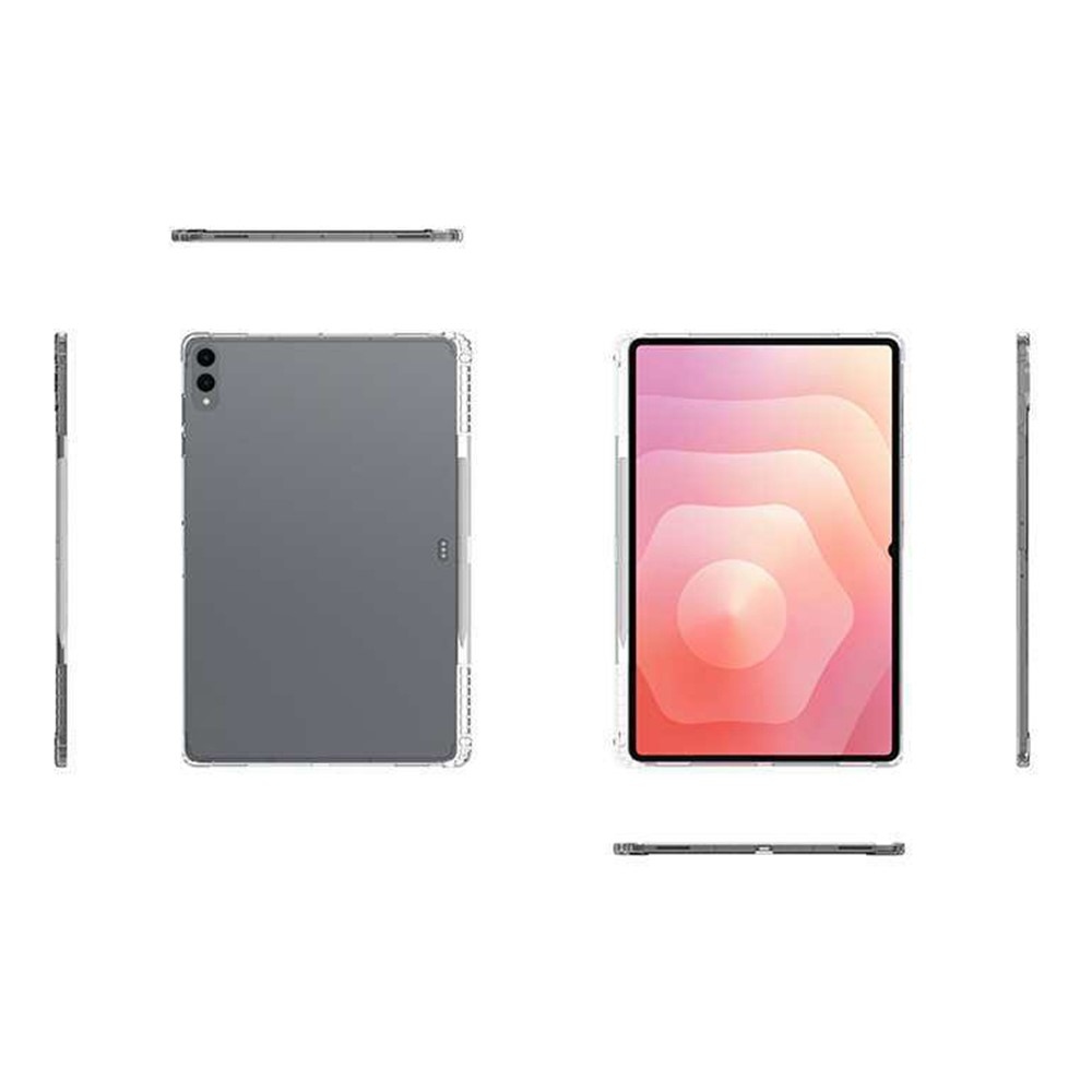 Průhledný gelový obal s vyztuženými rohy na Samsung Galaxy Tab S12 Ultra - průhledný