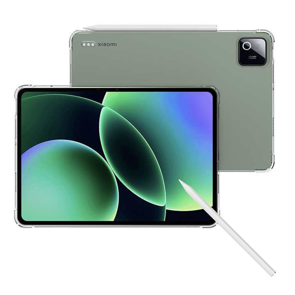 Průhledný gelový obal s vyztuženými rohy na Xiaomi Pad 8/8 Pro - průhledný