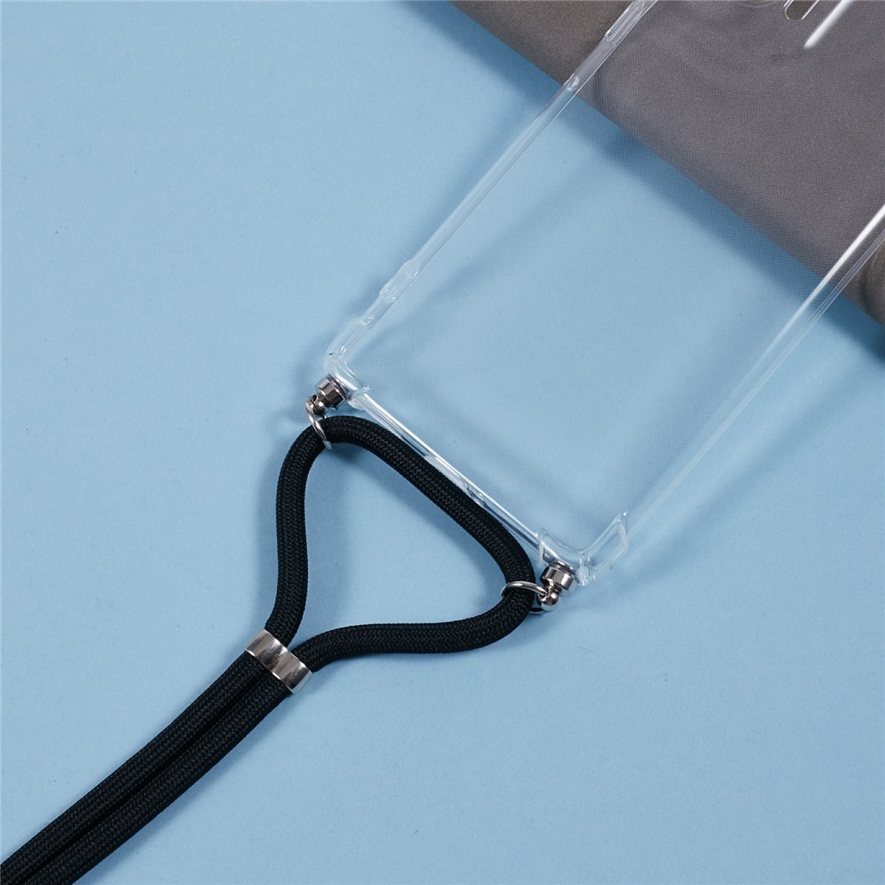 Průhledný gelový obal se šňůrkou na Motorola Edge 50 Fusion 5G