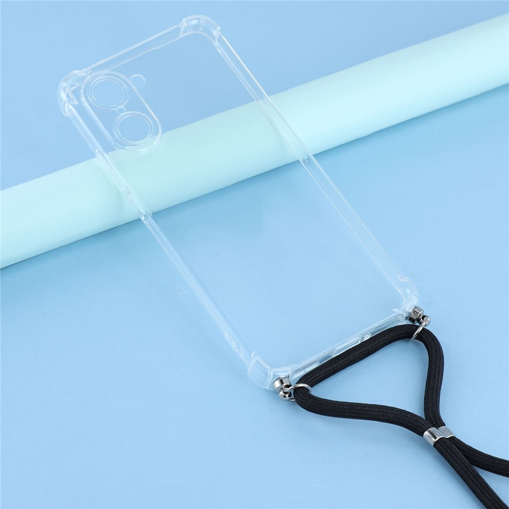 Průhledný gelový obal se šňůrkou na OnePlus Nord CE5 5G