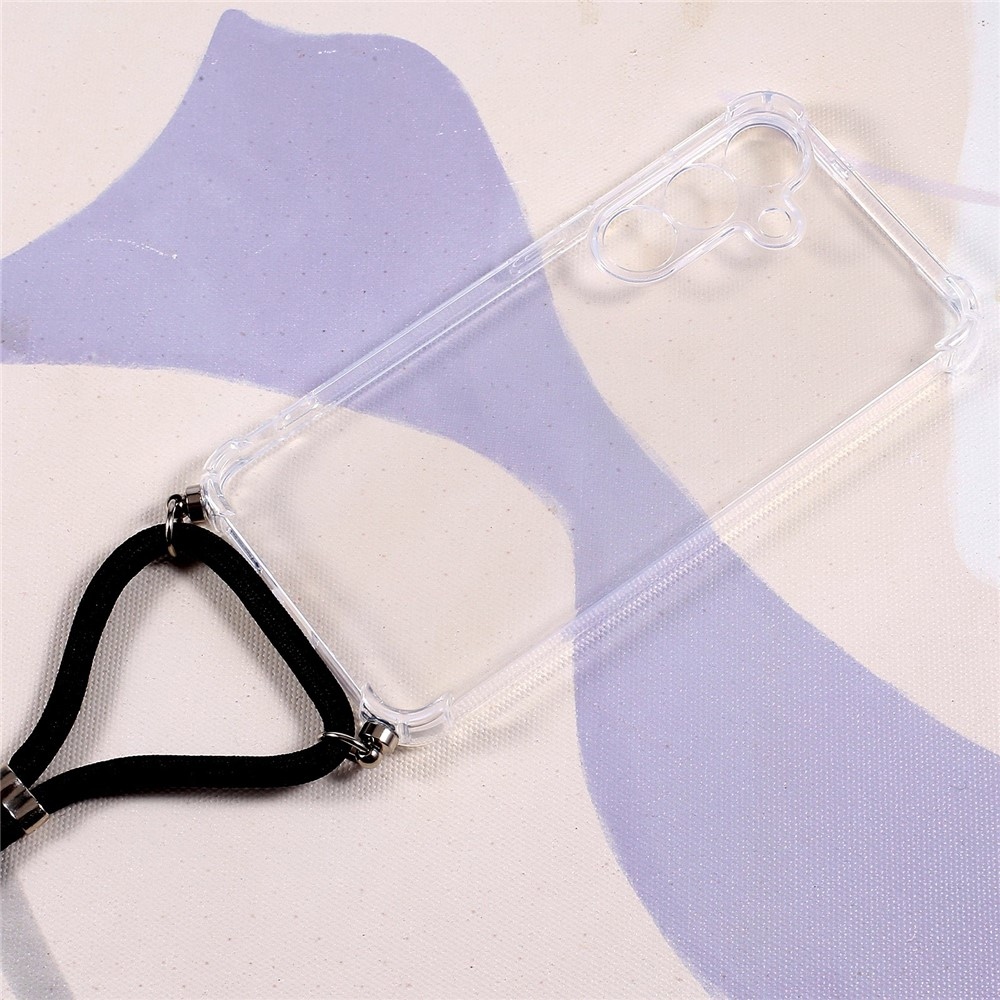 Průhledný gelový obal se šňůrkou na Samsung Galaxy A37 5G