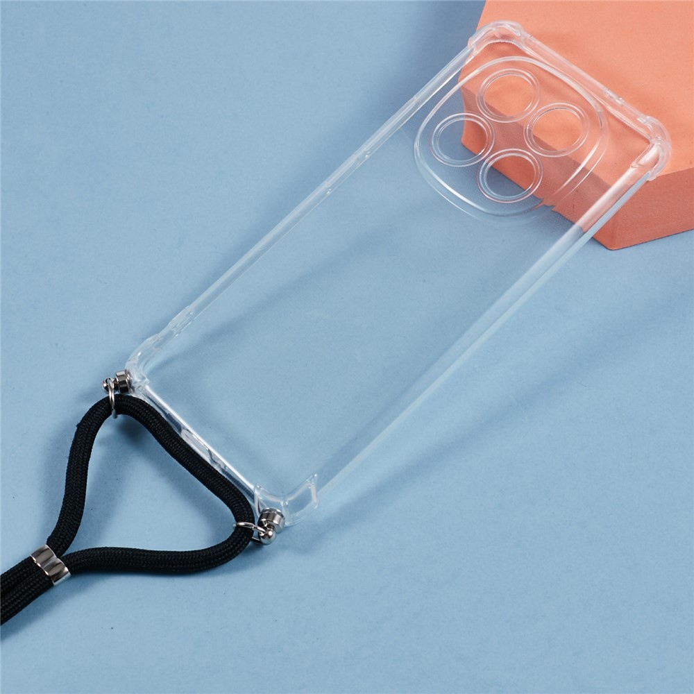 Průhledný gelový obal se šňůrkou na Xiaomi Redmi Note 15 Pro 5G