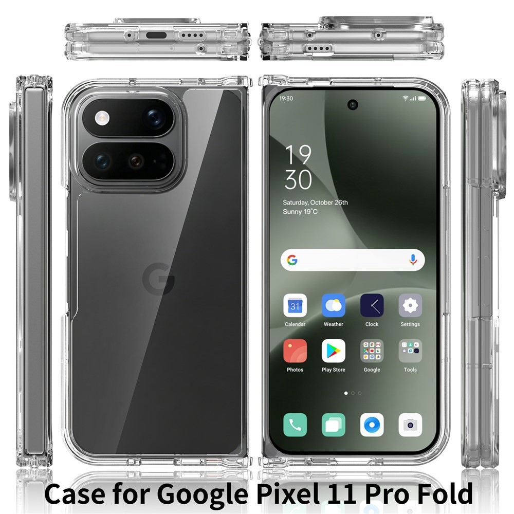 Průhledný plastový kryt na mobil Google Pixel 11 Pro Fold