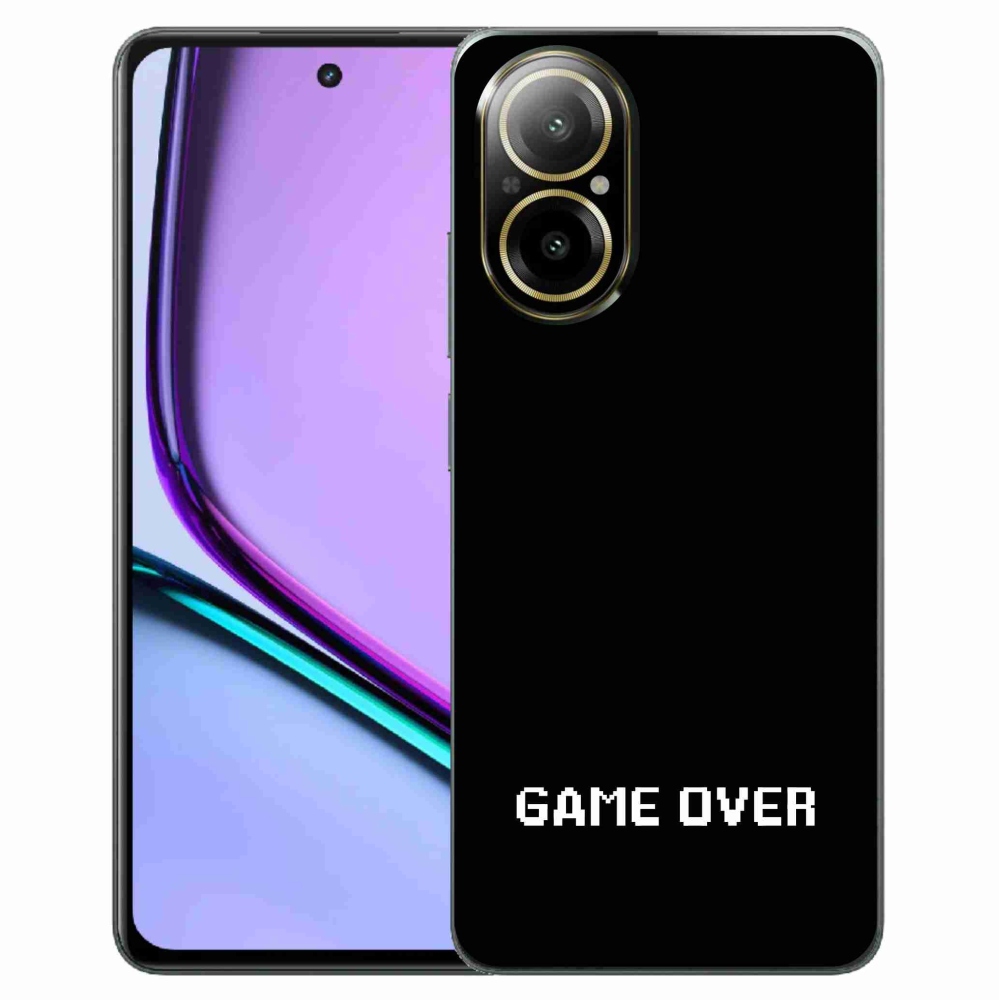 Gelový kryt mmCase na Realme C67 - game over černé pozadí