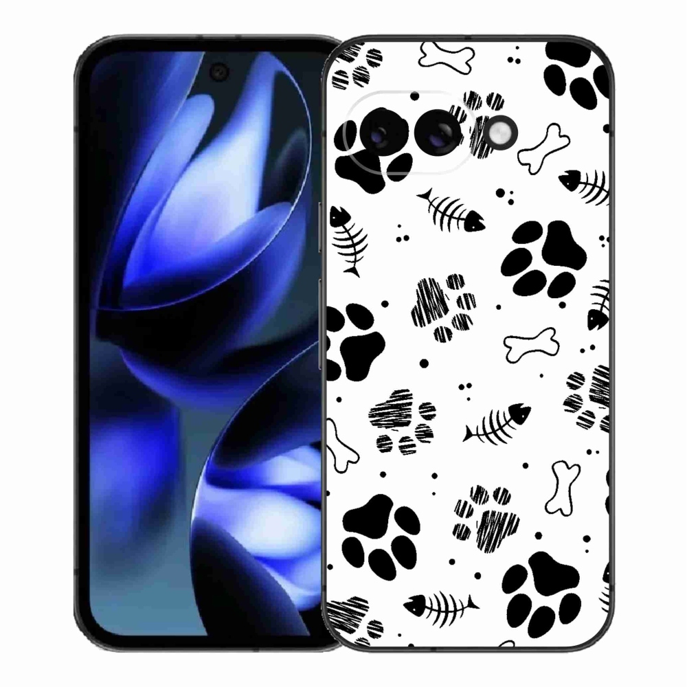 Gelový kryt mmCase na Google Pixel 9a - psí tlapky 1