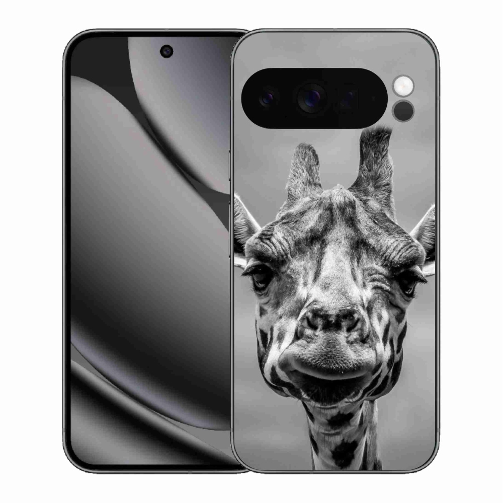 Gelový kryt mmCase na Google Pixel 10 Pro XL - černobílá žirafa