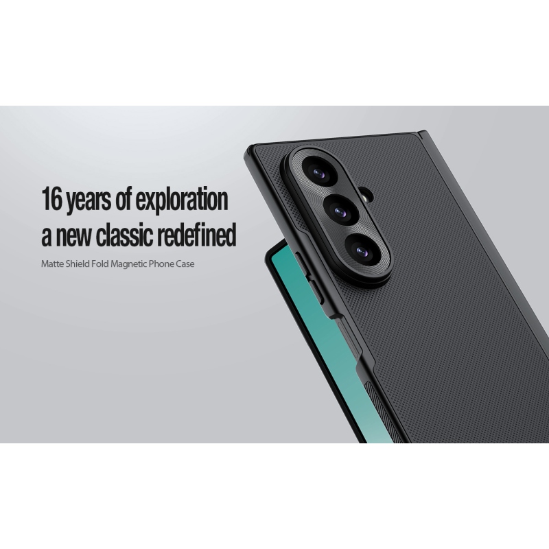 Nillkin Super Frosted FOLD Magnetic Zadní Kryt pro Samsung Galaxy Z Fold 8 Ultra Transparent Black