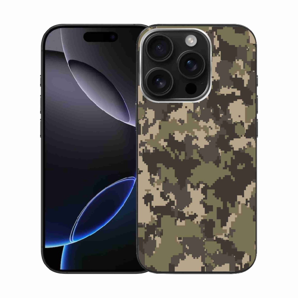 Gelový kryt mmCase na iPhone 16 Pro - maskáčový vzor 12