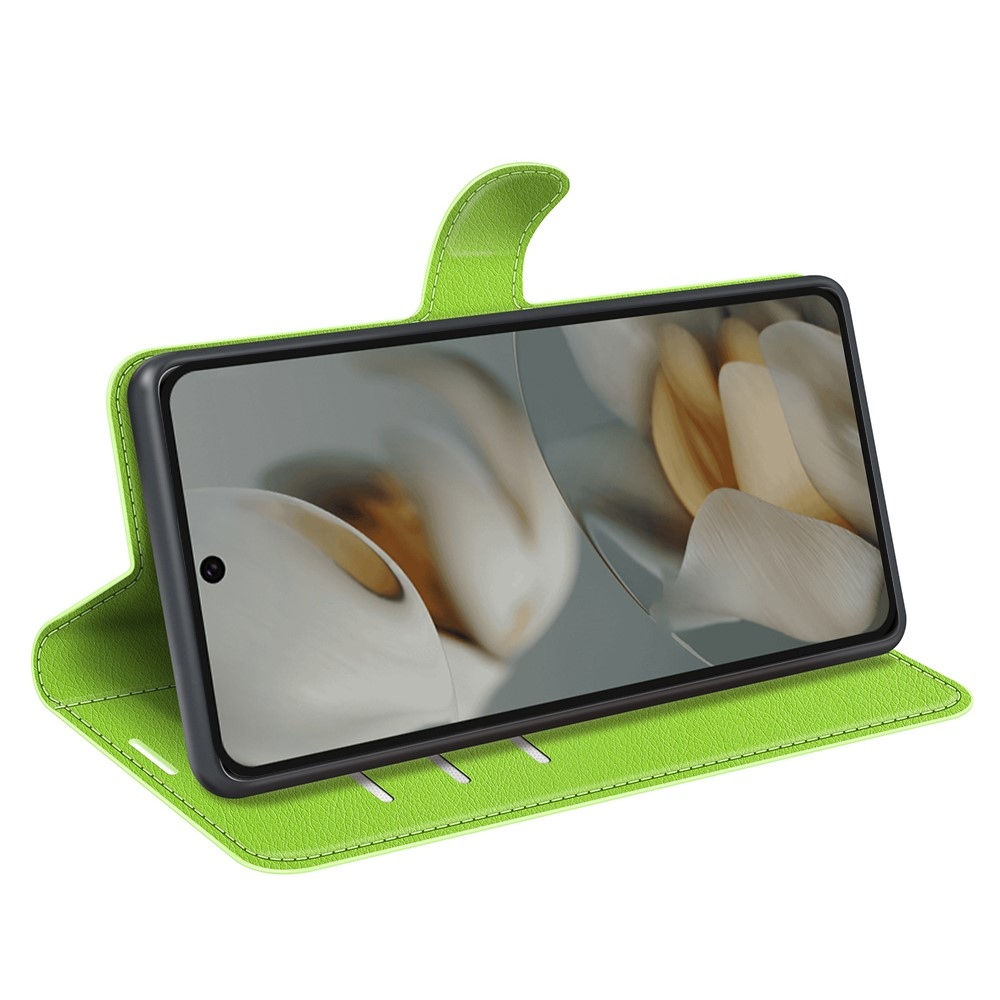 Litchi knížkové pouzdro na Google Pixel 10 Pro XL - zelené