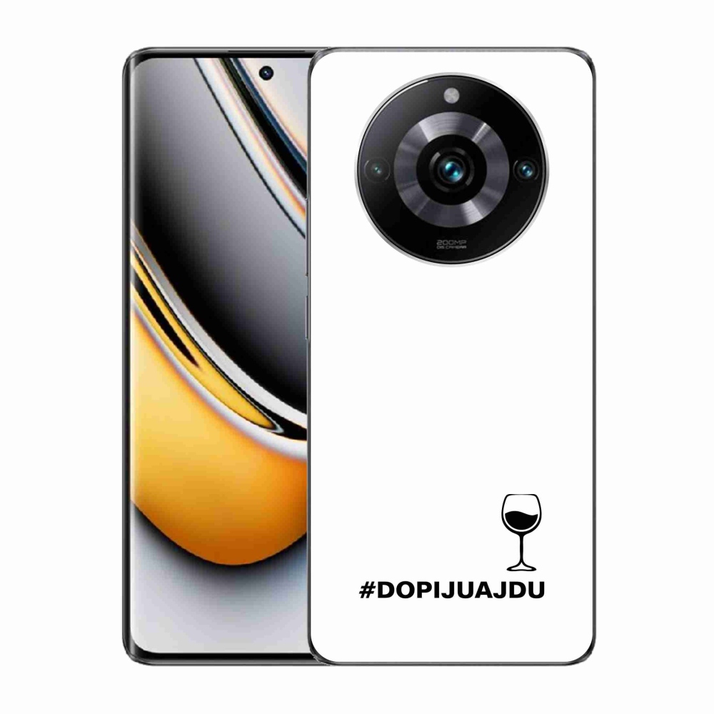 Gelový kryt mmCase na Realme 11 Pro/11 Pro+ - vinný motiv bílé pozadí