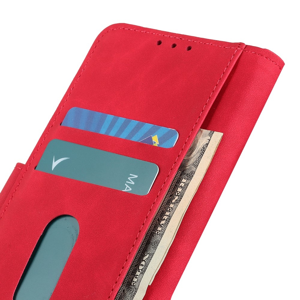 KHAZ knížkové pouzdro na Xiaomi Redmi Note 14 - červené