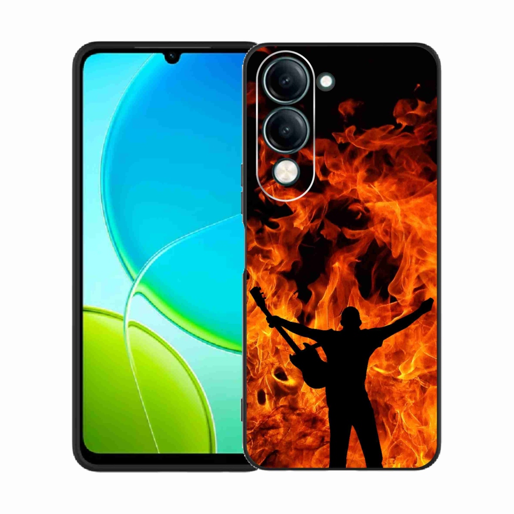Gelový kryt mmCase na Vivo Y29s 5G - muzikant a oheň