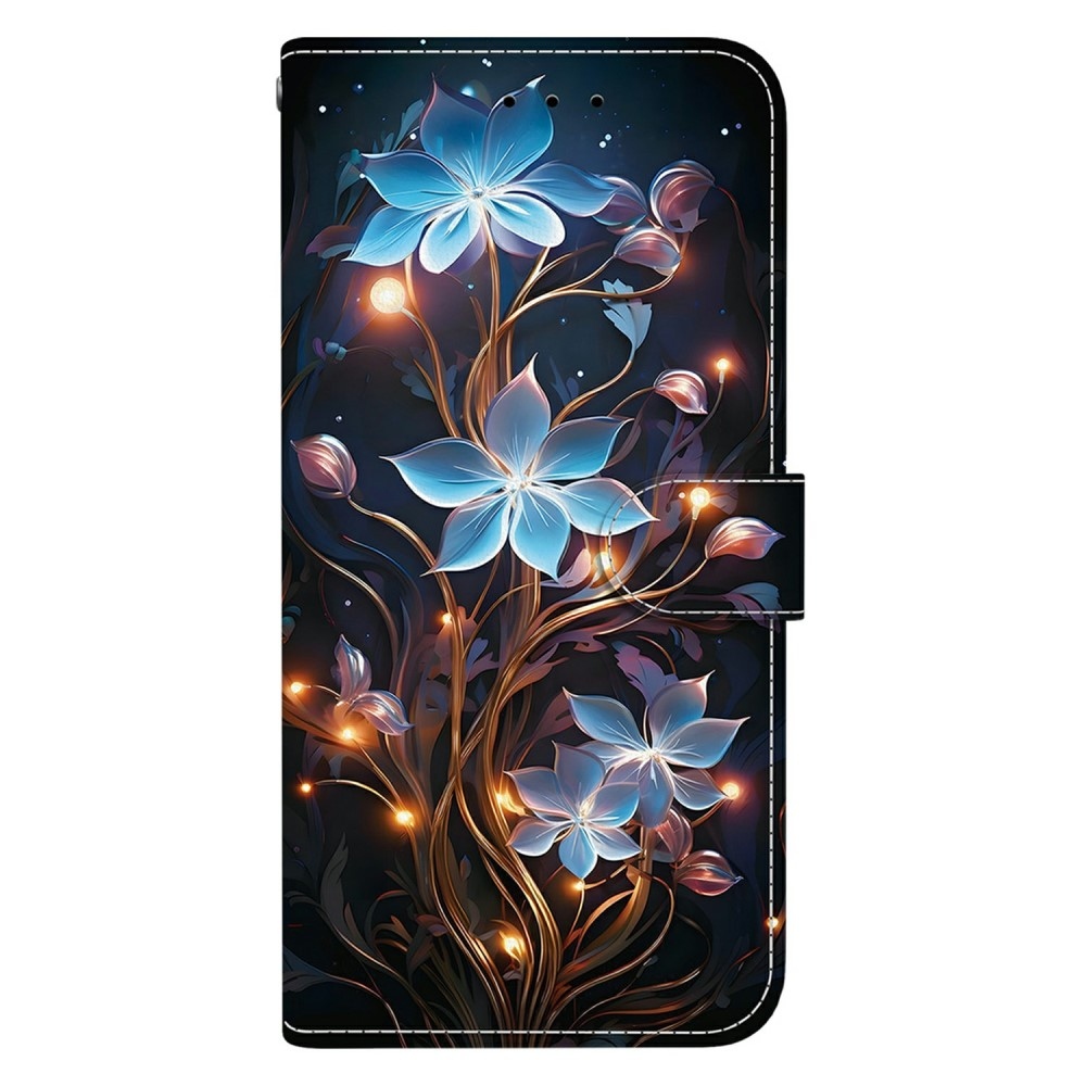 Versatile knížkové pouzdro na Samsung Galaxy A06 4G - modré květy