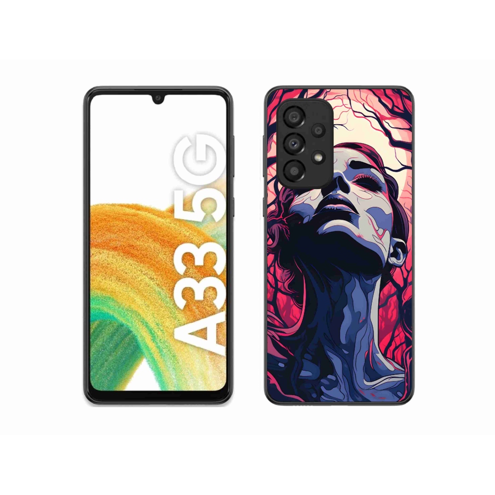 Gelový kryt mmCase na Samsung Galaxy A33 5G - abstraktní obličej