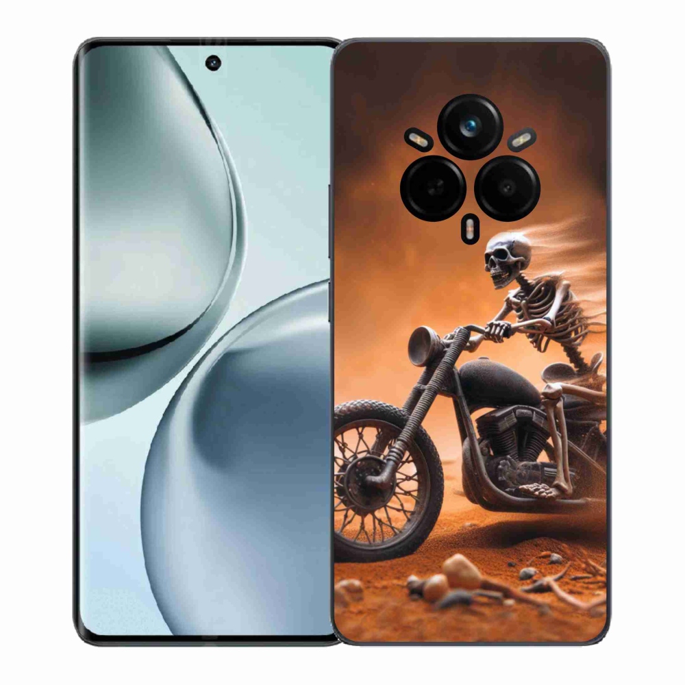 Gelový kryt mmCase na Realme 14 Pro+ 5G - kostra na motorce