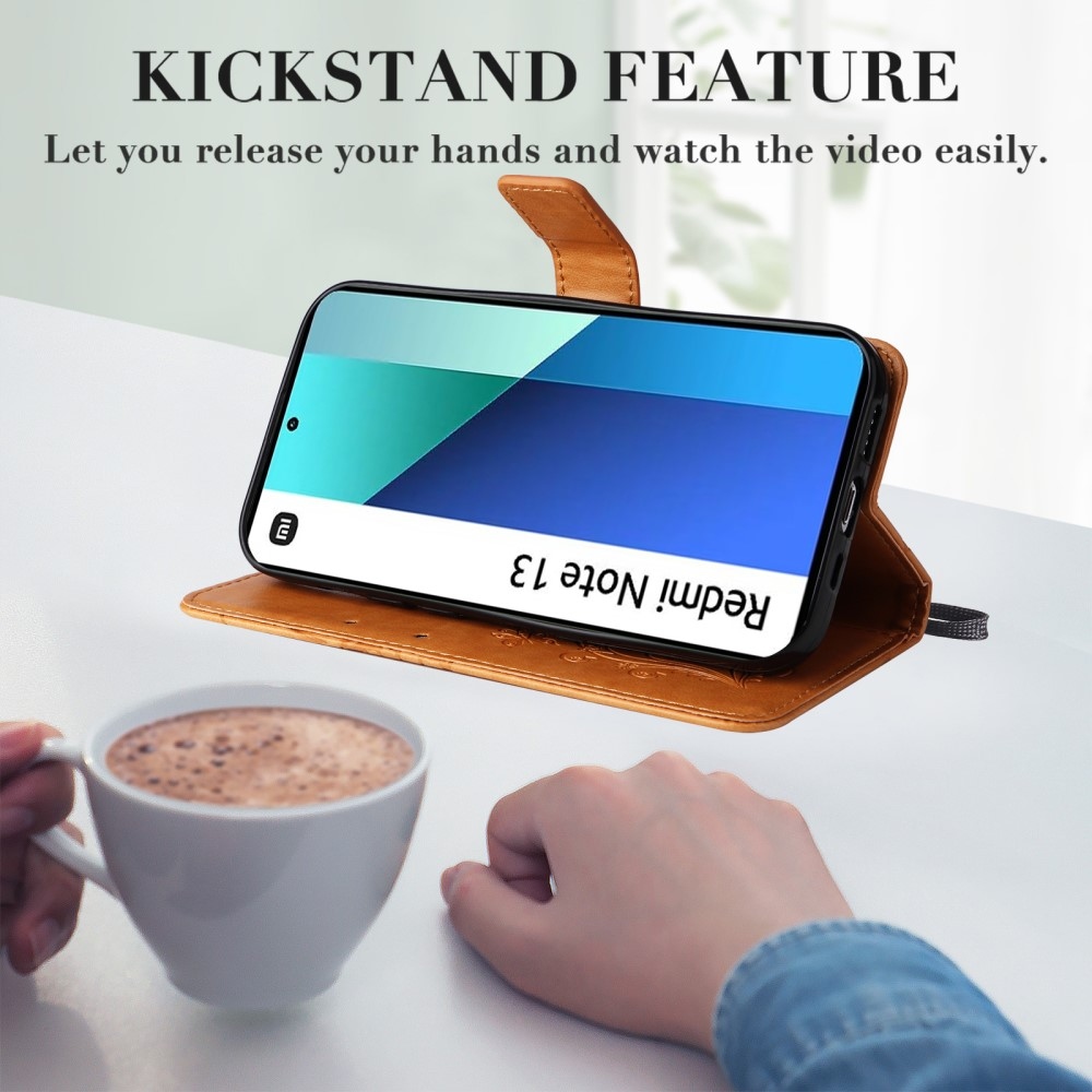 Big Butterfly knížkové pouzdro na Xiaomi Redmi Note 13 - žluté