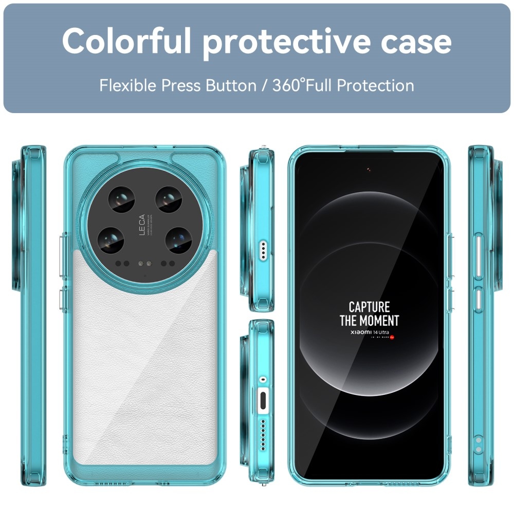 Gelový obal s pevnými zády na Xiaomi 14 Ultra - světlemodrý